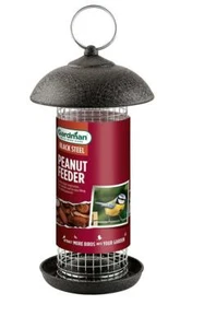 Gardman Black Steel Peanut Feeder Wild Birds Garden Bird Care A01171 - Picture 1 of 1