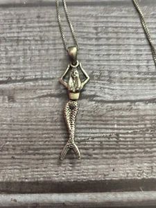Collana a sirena articolata vintage in argento sterling 18 pollici - Foto 1 di 4