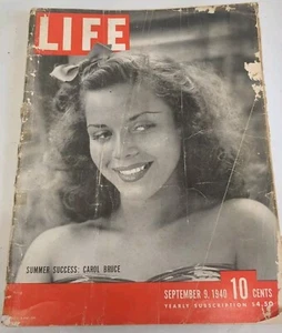 1940 -LIFE- Vintage SUMMER SUCCESS: CAROL BRUCE Magazine - September 9 - Movie - Imagen 1 de 17