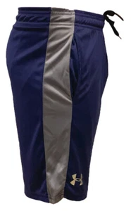 Under Armour Gym Loose Graphic Logo Men's Athletic Basketball Shorts Navy Large - Picture 1 of 3