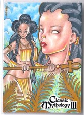 2018 Perna Studios Classic Mythology III 1/1 Sketch Card of AJA by Norvien Basio
