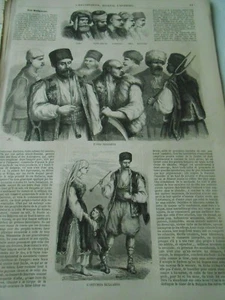 Gravure 1859 - Les Bulgares Bulgarians - Foto 1 di 1