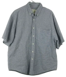 Camisa Eddie Bauer Hombre Talla Grande Negra Blanca Botones Cuadros - Imagen 1 de 9
