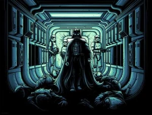 Darth Vader Stormtroopers Leia's Ship Rebels Tantive IV Star Wars A New Hope Art - Picture 1 of 5