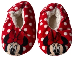 Girl's Minnie Mouse Slip-on Soft Fabric Slippers Polka Dots Kid Girl's Size 6 - Picture 1 of 7
