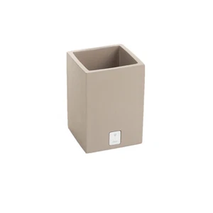 JOOP! Bathline Contenedor Cuadrado Gris Beige Caja de Almacenamiento Baño Accesorios  - Imagen 1 de 1