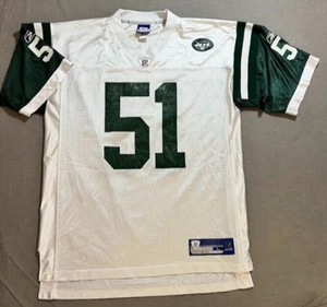 New York Jets Vilma #51 Reebok NFL Jersey Mens Large White Short Sleeve Screen. - Picture 1 of 14