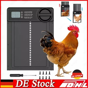 Hühnerklappe Elektrisch mit Adapter Timer Hühnertür Hühnerstalltür Automatische - Bild 1 von 12