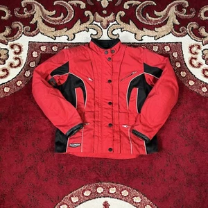 Vintage Womens Triumph Motorcycle Gore-Tex Armored Riding Racing Jacket Size 2L - Picture 1 of 20