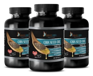 CHIA SEED OIL 2000mg Omega 3-6-9 Natural Premium NON-GMO 180 Softgels 3 Bottles - Picture 1 of 6
