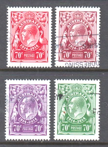 Australia 2014 KGV Stamps Centenary fine used set 4 stamps - Picture 1 of 1
