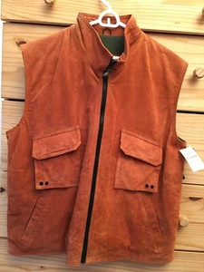New Men’s Suede Vest - Reddish Brown Color - Picture 1 of 12