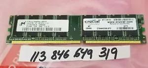 512MB DDR1 266 PC2100 DDR 266 184PIN NON-ECC CL2.5 SINGLE RANK 1RX8 64X8 - Picture 1 of 1