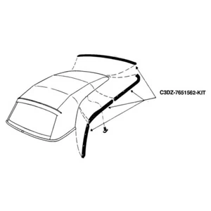 Weather Stripping Set Convertible Top 1963-65 Ford Falcon C3DZ-7651562-KIT - Picture 1 of 1