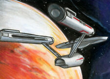 Star Trek TOS ENTERPRISE NCC-1701 VULCAN SKETCH Card PRINT Open Ed.