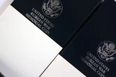 Two 1991-P Korea Proof Commemorative Silver Dollars Original US Mint Packaging - Image 1 of 4