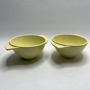 Set di 2 zuccheriere alate 4,5” x 2,5” giallo - Boonton Ware MCM Melmac 521- A - Foto 1 di 5