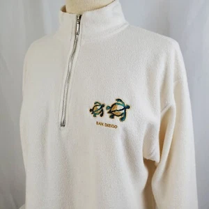 Crazy Shirt Hawaii weiß Crop 1/4 Zip Pullover Shirt Medium San Diego, Turtles - Bild 1 von 8