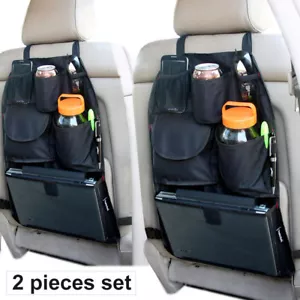 New Car Auto Seat Back Organizer Holder Multi-Pocket Travel Storage Bag 2 Packs - Picture 1 of 9