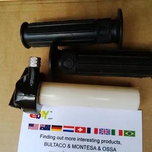 BULTACO SHERPA GRIPS + THROTTLE AMAL NEW BULTACO ALPINA LOBITO MATADOR THROTTLE - Picture 1 of 1