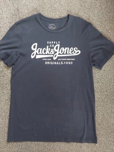Large L Mens Jack & Jones Navy T Shirt - Picture 1 of 2