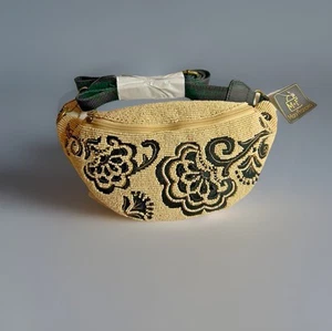 Bolso bandolera Mary Frances Slay todo el día de cuero con cuentas marfil negro dorado - Imagen 1 de 11