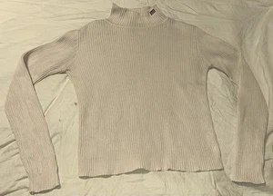 VTG Polo Ralph Lauren Ribbed Turtleneck Sweater Flag Sz S Hong Kong Cotton - Picture 1 of 16