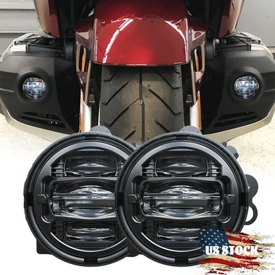 For Honda Goldwing GL1800 DOT LED Fog Lights with Mounting Bracket Driving Lamp - Image 1 of 4