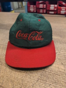VINTAGE Coca Cola Mütze Cap Snap Back grün rot Logo Coke 90er Retro - Bild 1 von 5