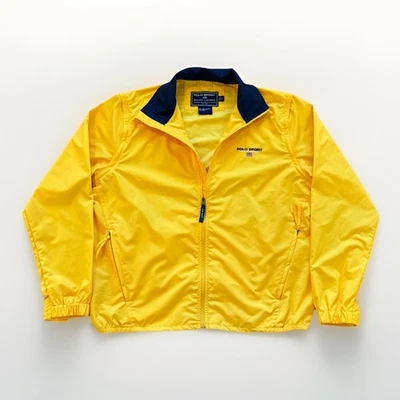 Винтажный Ralph Lauren Polo Sport куртка мужская M желтый ветровка 90-х Y2K - Изображение 1 из 4
