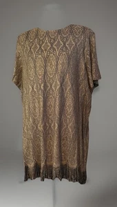 Sharade Nites Vintage lace Dress fringe hem - Picture 1 of 11