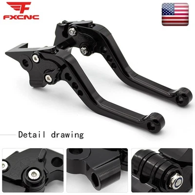 CNC Brake & Clutch Levers Adjust Short For Yamaha FJ-09/MT-09 Tracer 2015-2020 - Image 1 of 4