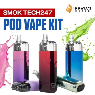 SMOK Tech247 Pod Vape Kit 1800mAh 30W 2ML | Replacement Coils Pods - UK DISPATCH - Image 1 of 3