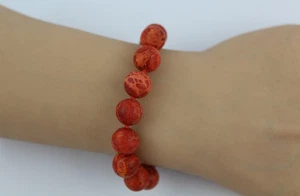 Korall Armband ochsenblut rote Schaumkorallen Antikschmuck - Bild 1 von 2