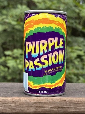 Vintage Purple Passion Blended Berry Soda Can Atlanta GA 12oz - CS Top Opened - Image 1 of 4