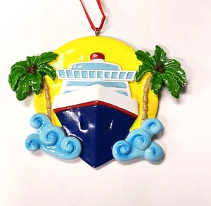 Personalisierter Christbaumschmuck "KREUZFAHRTSCHIFF" mit Geschenktüte - Bild 1 von 4