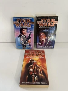 star wars Books 1,2,3 Corellian Trilogy Roger Allen Vintage Hans Solo - Foto 1 di 4