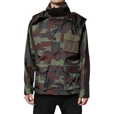 Chaqueta DOLCE & GABBANA Multicolor Camuflaje Botón Con Capucha IT54/US44/XL 3680usd Foto 1 de 4