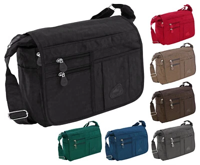 + Damen Tasche Umhängetasche Schultertasche Shopper Citybag Crinkle-Nylon NEU! - Bild 1 von 2