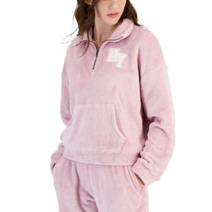 Hippie Rose Junior kuschelige Pulloverjacke mit Viertelreißverschluss in blassem Irisrosa, Größe XS - Bild 1 von 1