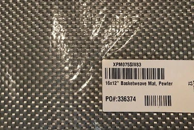 New Front Of The House Basket Weave Place Mat Set Of 12 Pewter - Image 1 of 3