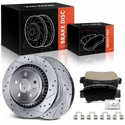 6x Rotores de freno perforados y pastillas de freno de cerámica para Volvo XC60 2010-2017 lado trasero Foto 1 de 4