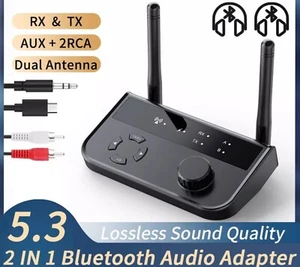 Transmisor y Receptor Bluetooth 5.3 Adaptador Dual de Audio Estereo inalambrico - Picture 1 of 19