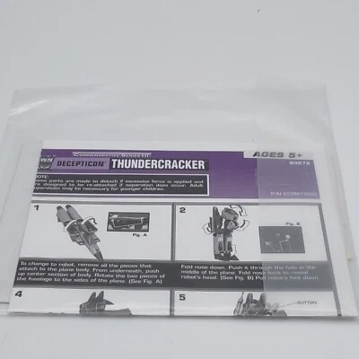 Transformers Commemorative Series III Thundercracker ~ Instructions & Decals - Image 1 of 2