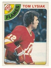 1978-79 O-PEE-CHEE # 97 TOM LYSIAK FLAMES - OPC HOCKEY - EXMT - LOOK !!!