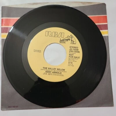 Eddy Arnold ~ The Valley Below/ Same ~ RCA Promo 45 RPM Record - Image 1 of 4