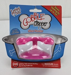 Loving Pets Gobble Stopper Slow Feeder for Medium Bowls 6-8" Diameter Pink New - Picture 1 of 9