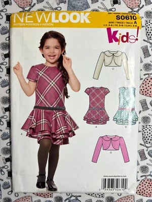 New Look Sewing Pattern S0610 Child's Jacket & Dress Size 3-8 FF UNCUT - Image 1 of 2