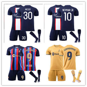22/23 New Kids Boys Football Full Kits Soccer Training Suits Sportswear Outfits