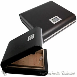 HUMIDOR para cigarros aspecto CUERO PANTALLA DIGITAL humidor de viaje humidor de cigarros - Imagen 1 de 2